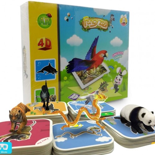 لعبة تفاعلية للأطفال بصور ثلاثية الابعاد PUZZLE 3D VISION AR CARD Fancy Zoo