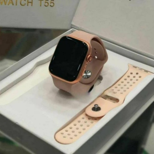 الساعة الذكية smart watch T55 مع قشاط عدد 2