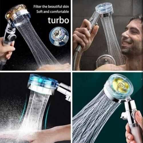 قبضة دوش مع مروحة تيربو