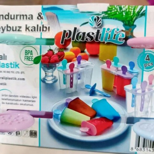 قالب بوظة بلاستيكي صحي