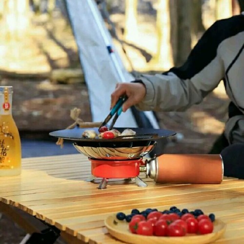 غاز سفري شكل وردة محمول مع عبوة غاز